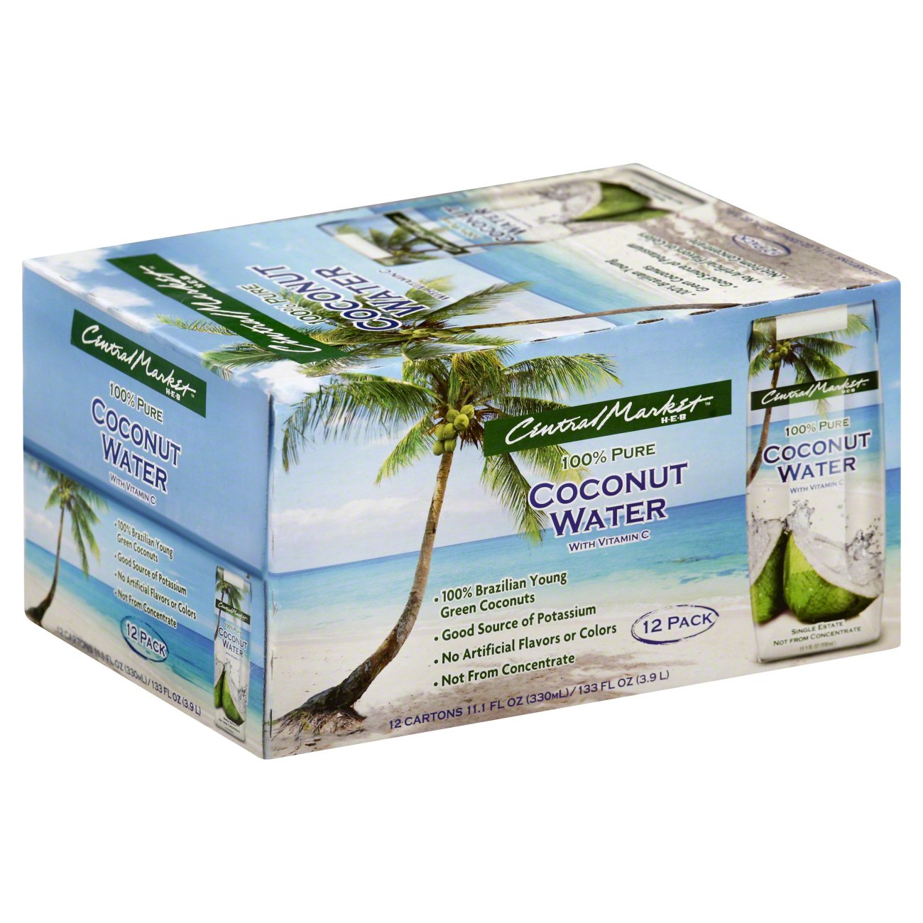 Central Market Coconut Water 11.1 oz Carton Shop Coconut Water at HEB