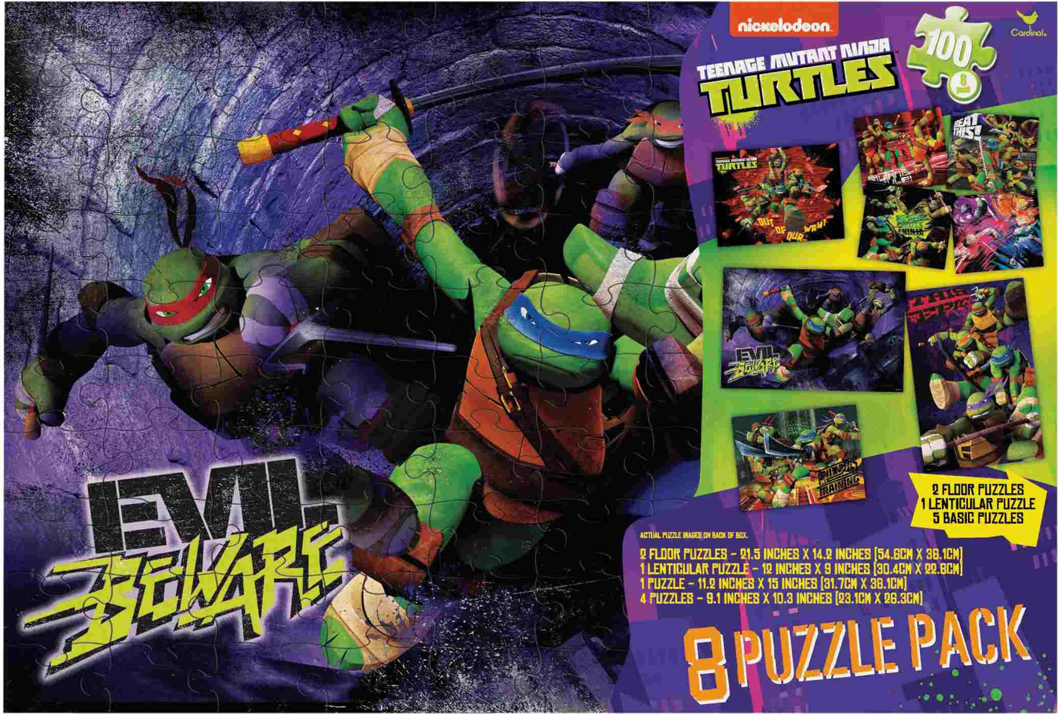 Cardinal Industries Teenage Mutant Ninja Turtles 100 Piece Puzzle