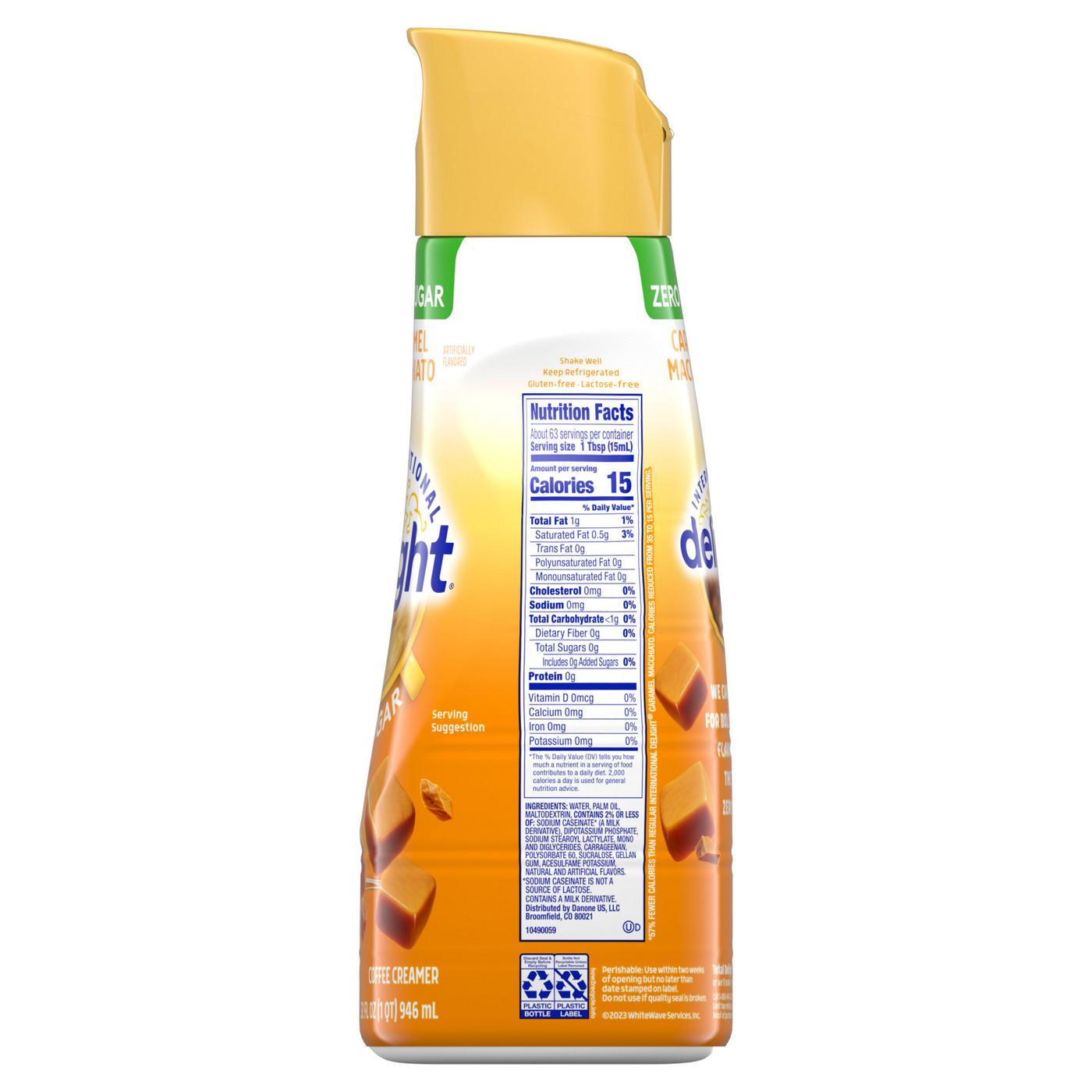 International Delight Zero Sugar Coffee Creamer - Caramel Macchiato; image 2 of 2