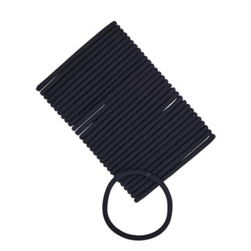 Scunci No Damage Black Elastics, 30 ct