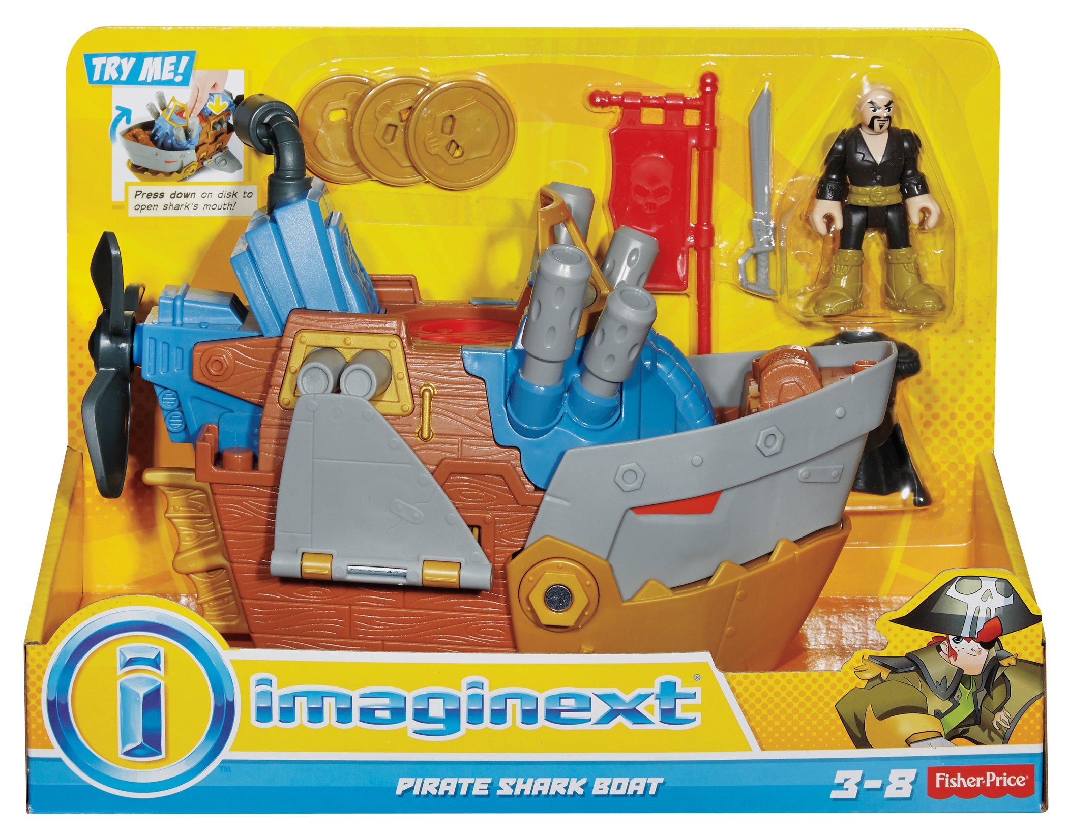 imaginext pirate shark boat