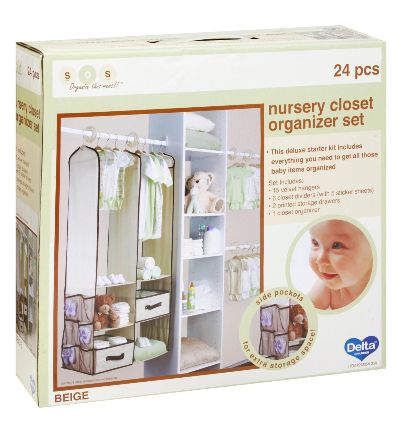 Delta Children Nursery Closet Organizer Set - Beige; image 1 of 2