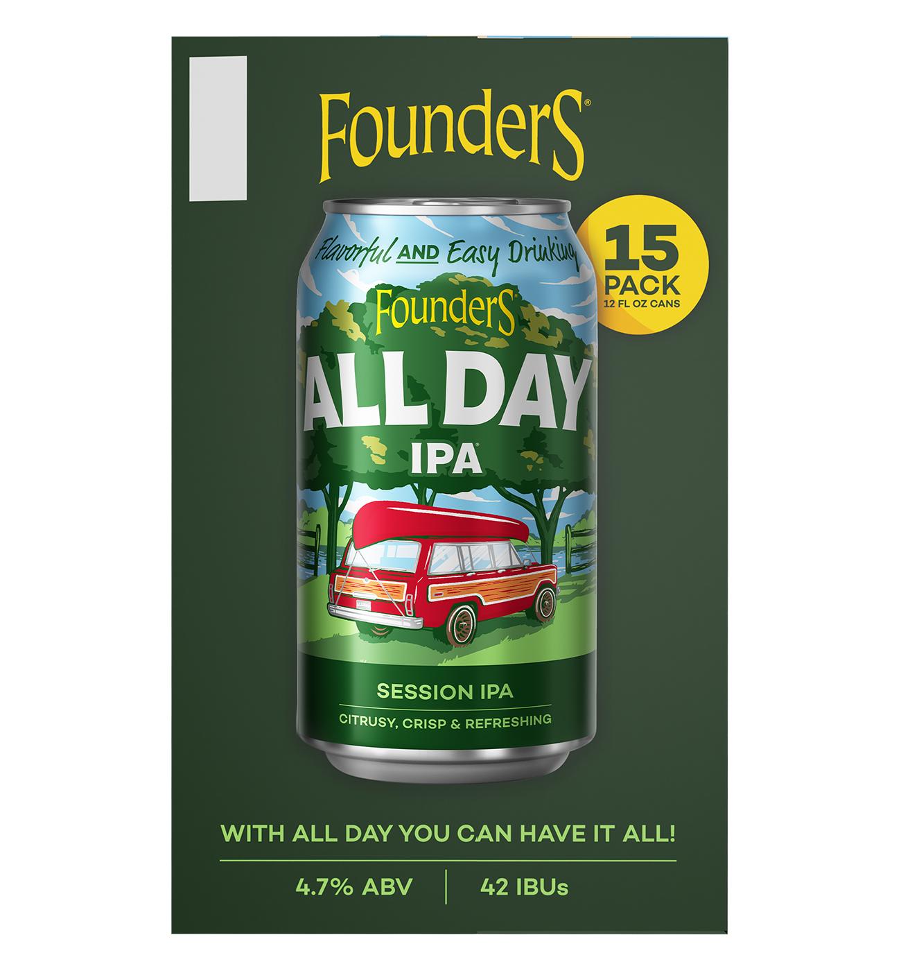 Founders All Day Indian Pale Ale Beer 15 pk Cans; image 3 of 4