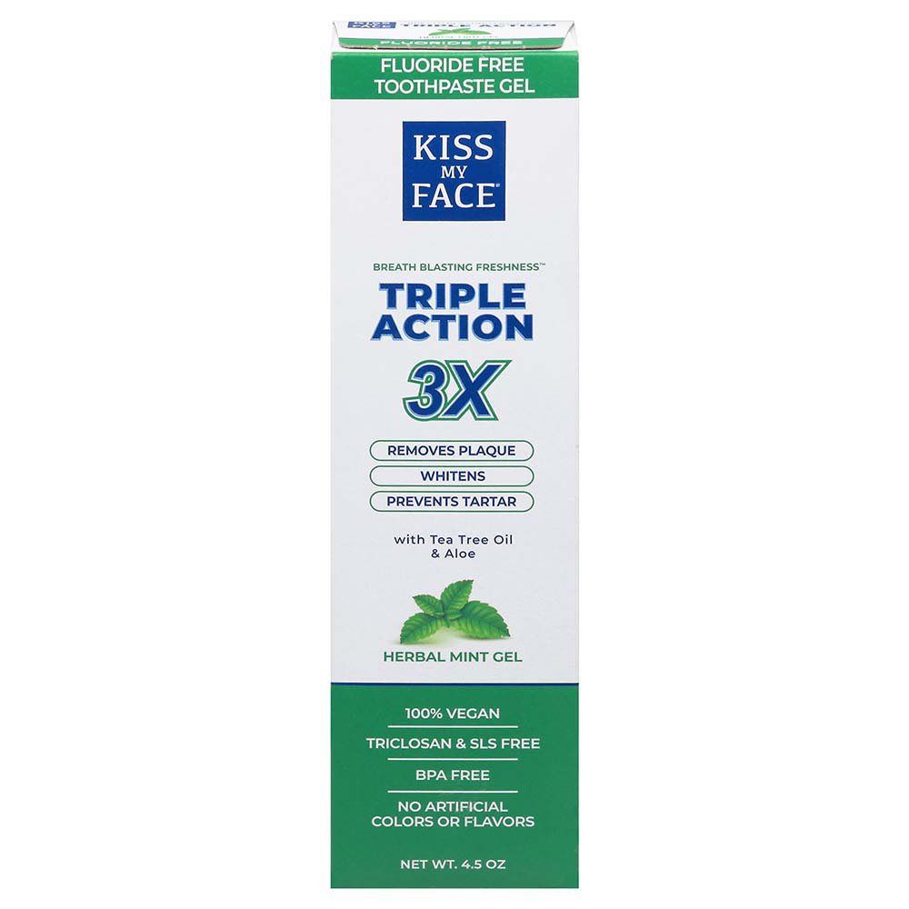 Kiss My Face Triple Action Gel Toothpaste - Herbal Mint - Shop ...