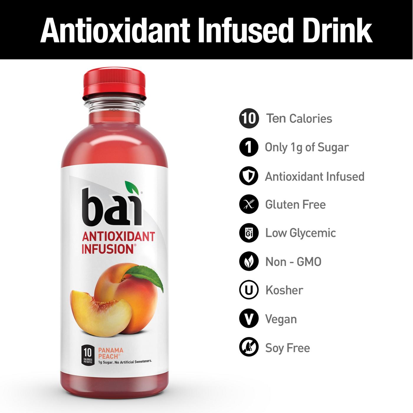 Bai 5 Antioxidant Infusions Panama Peach Beverage; image 3 of 4