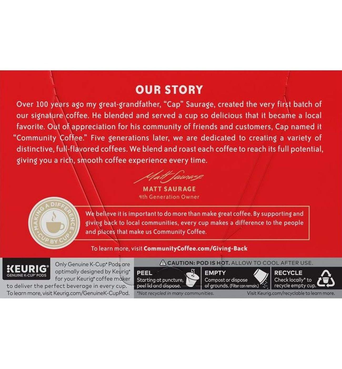 Community Coffee Coffee and Chicory Single Serve Coffee K Cups; image 4 of 4