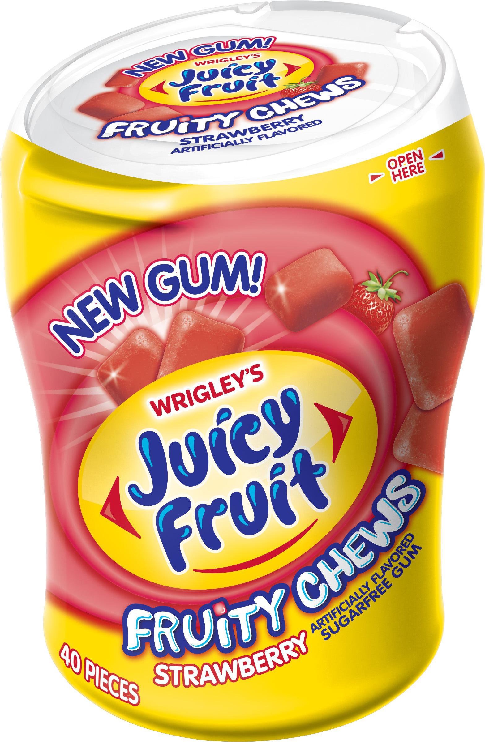 Wrigley's Juicy Fruit Fruity Chews Strawberry Gum, Bottle Shop Snacks