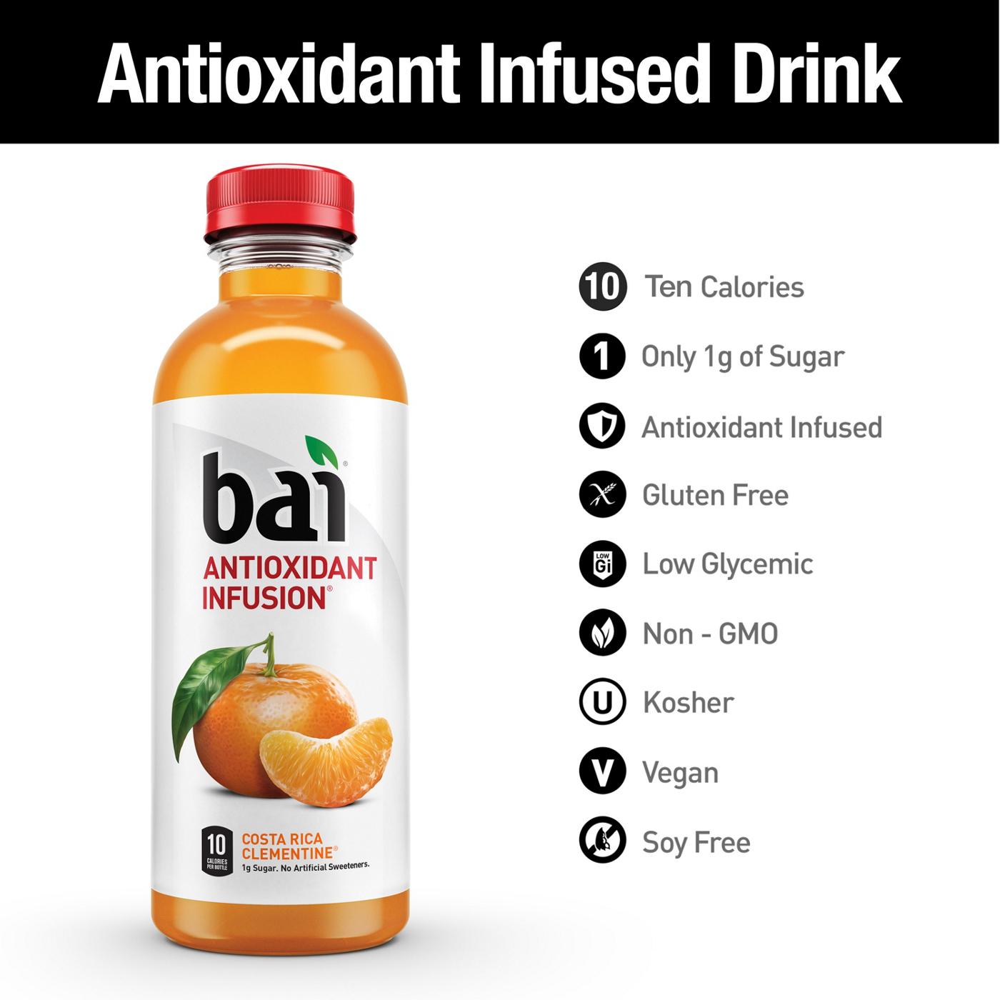 Bai 5 Antioxidant Infusions Costa Rica Clementine Beverage; image 4 of 4