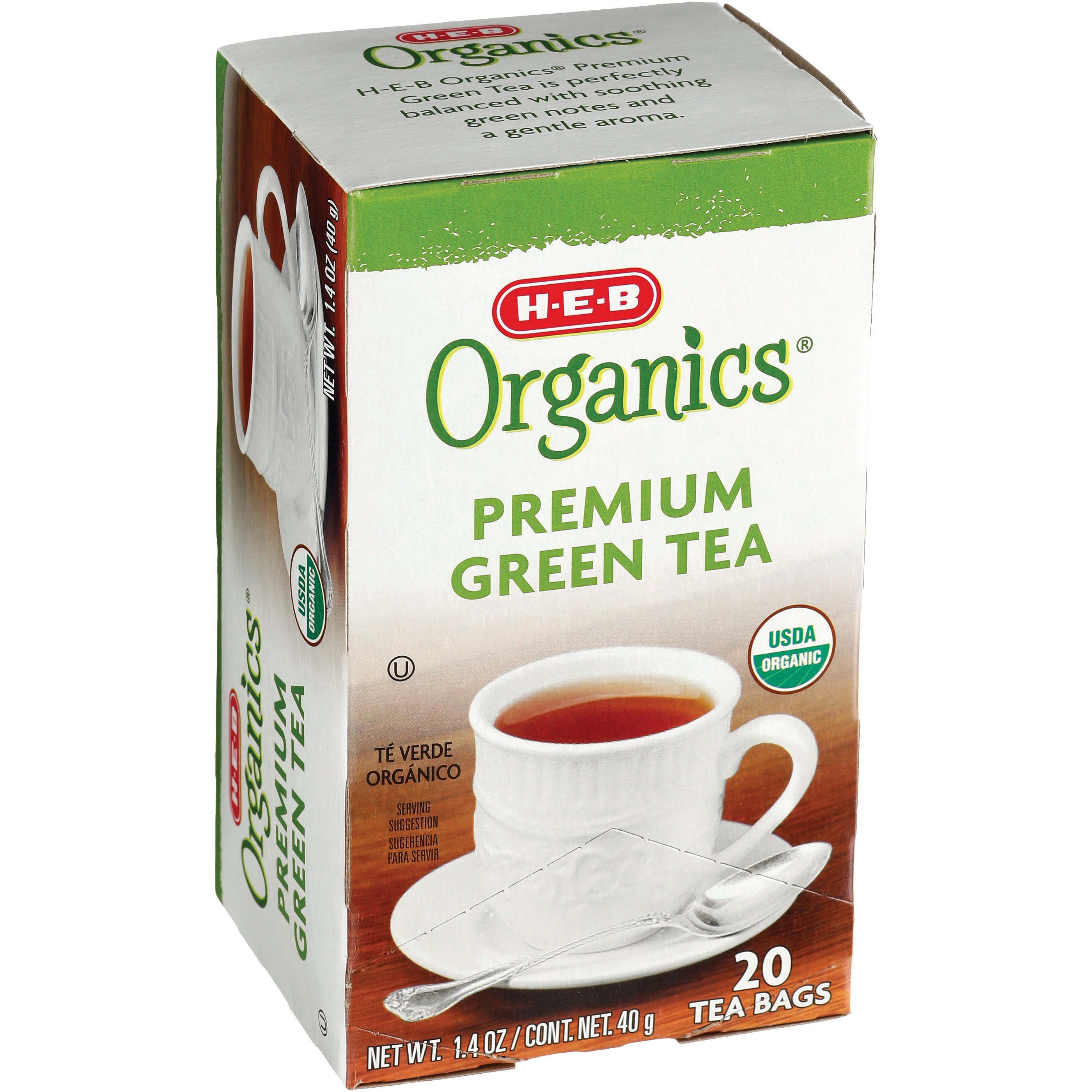 H E B Organics Green Tea Bags Shop Tea At H E B