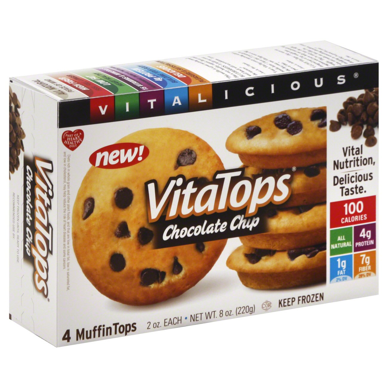 Vitalicious Vitatops Chocolate Chip Muffin Tops - Shop Desserts ...