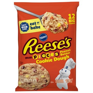 Pillsbury Ready to Eat or Bake Cookie Dough - Reese's Mini Peanut Butter Pieces, 12 ct