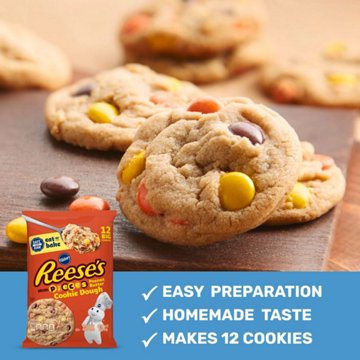 Pillsbury Ready to Eat or Bake Cookie Dough - Reese's Mini Peanut Butter Pieces, 12 ct