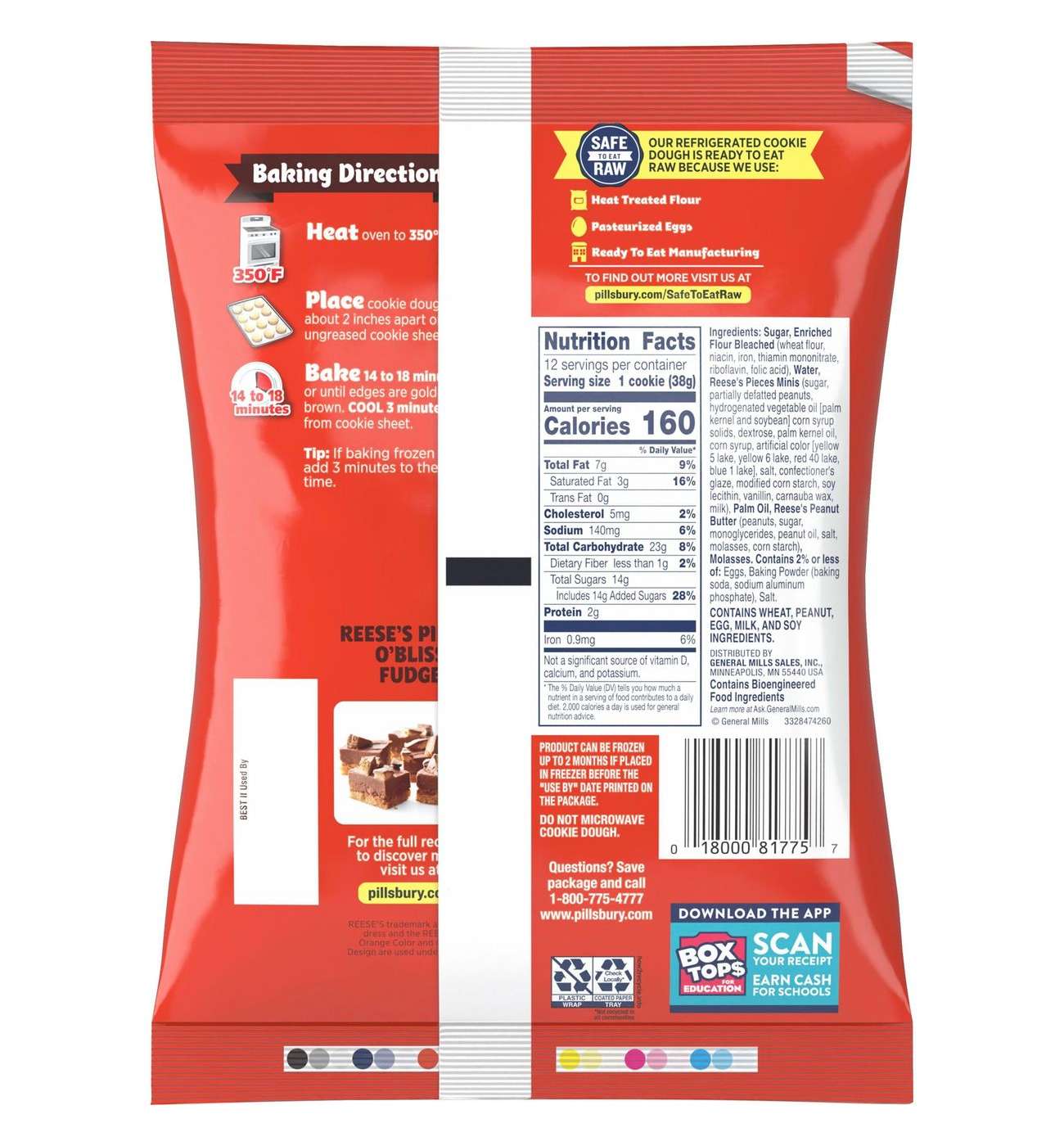 Pillsbury Ready to Eat or Bake Cookie Dough - Reese's Mini Peanut Butter Pieces; image 4 of 4