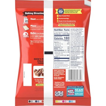 Pillsbury Ready to Eat or Bake Cookie Dough - Reese's Mini Peanut Butter Pieces, 12 ct