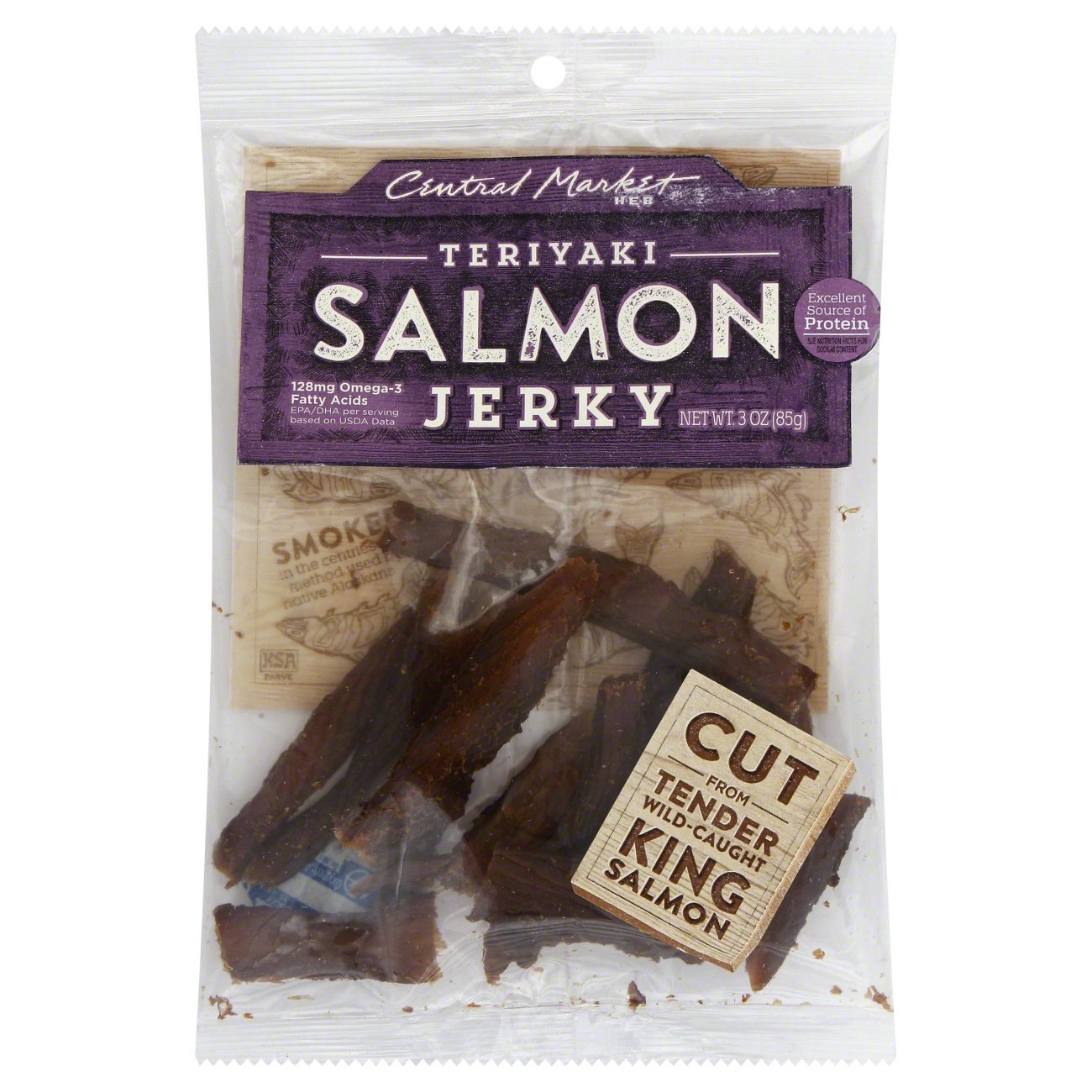 Central Market Teriyaki Salmon Jerky Shop Snacks & Candy at HEB