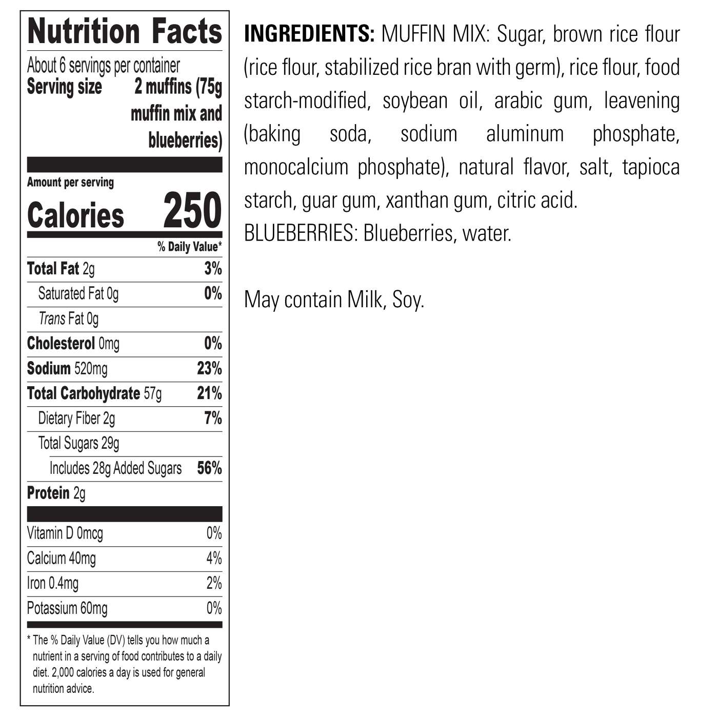 Krusteaz Gluten Free Blueberry Muffin Mix; image 3 of 7