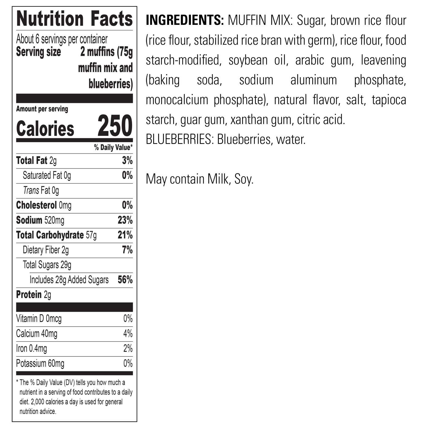 Krusteaz Gluten Free Blueberry Muffin Mix; image 6 of 7