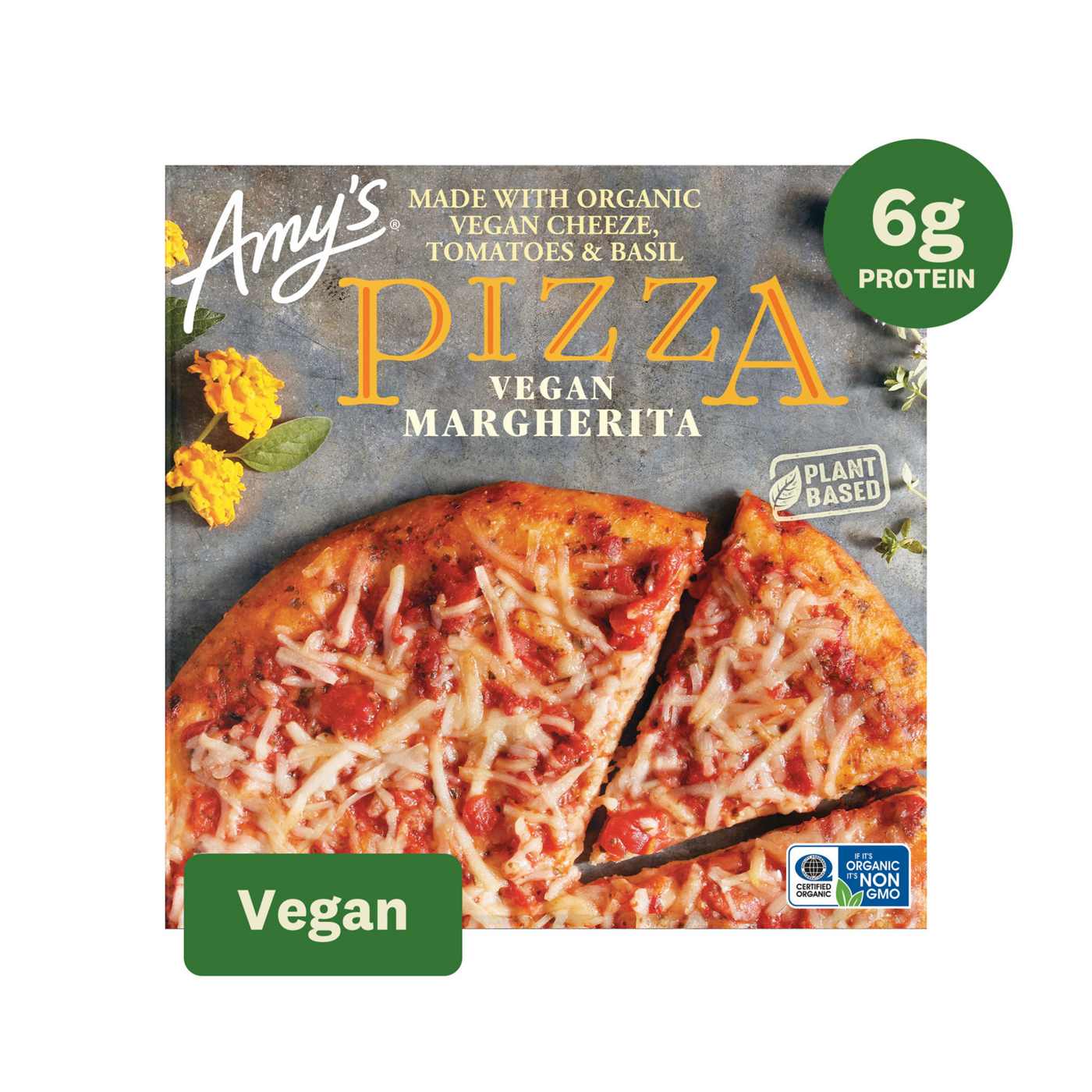 Amy's Vegan Frozen Margherita Pizza; image 5 of 12