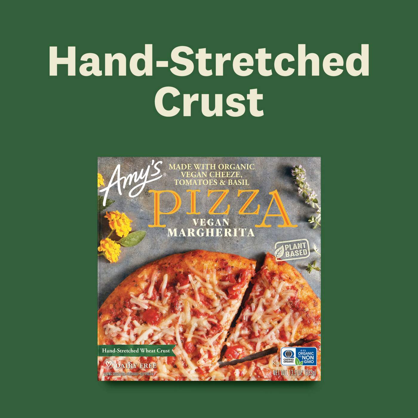 Amy's Vegan Frozen Margherita Pizza; image 10 of 12