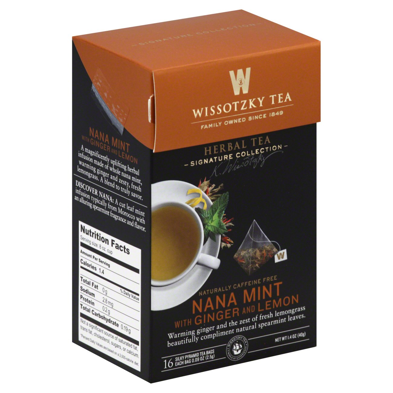 Wissotzky Tea Nana Mint With Ginger and Lemon Tea Shop Tea at HEB