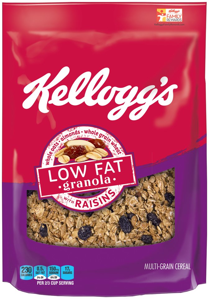 Kellogg's Lowfat Granola With Raisins - Shop Granola & Snack Bars at H-E-B