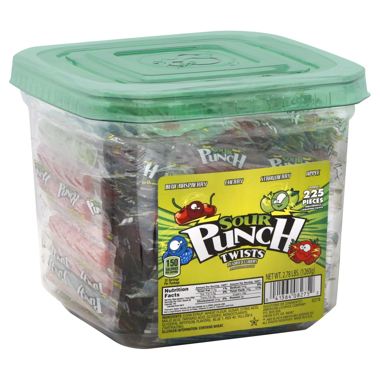 Sour Punch Twists Tub Shop Candy at HEB