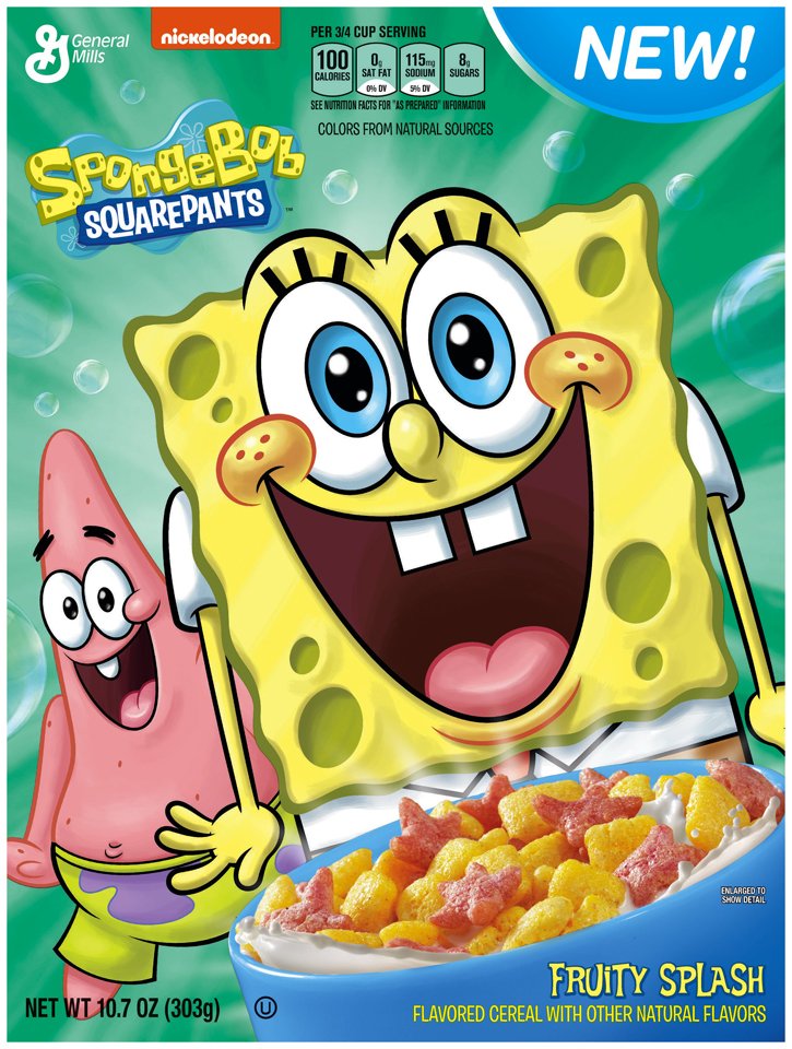 General Mills SpongeBob Squarepants Fruity Splash Cereal - Shop Cereal ...