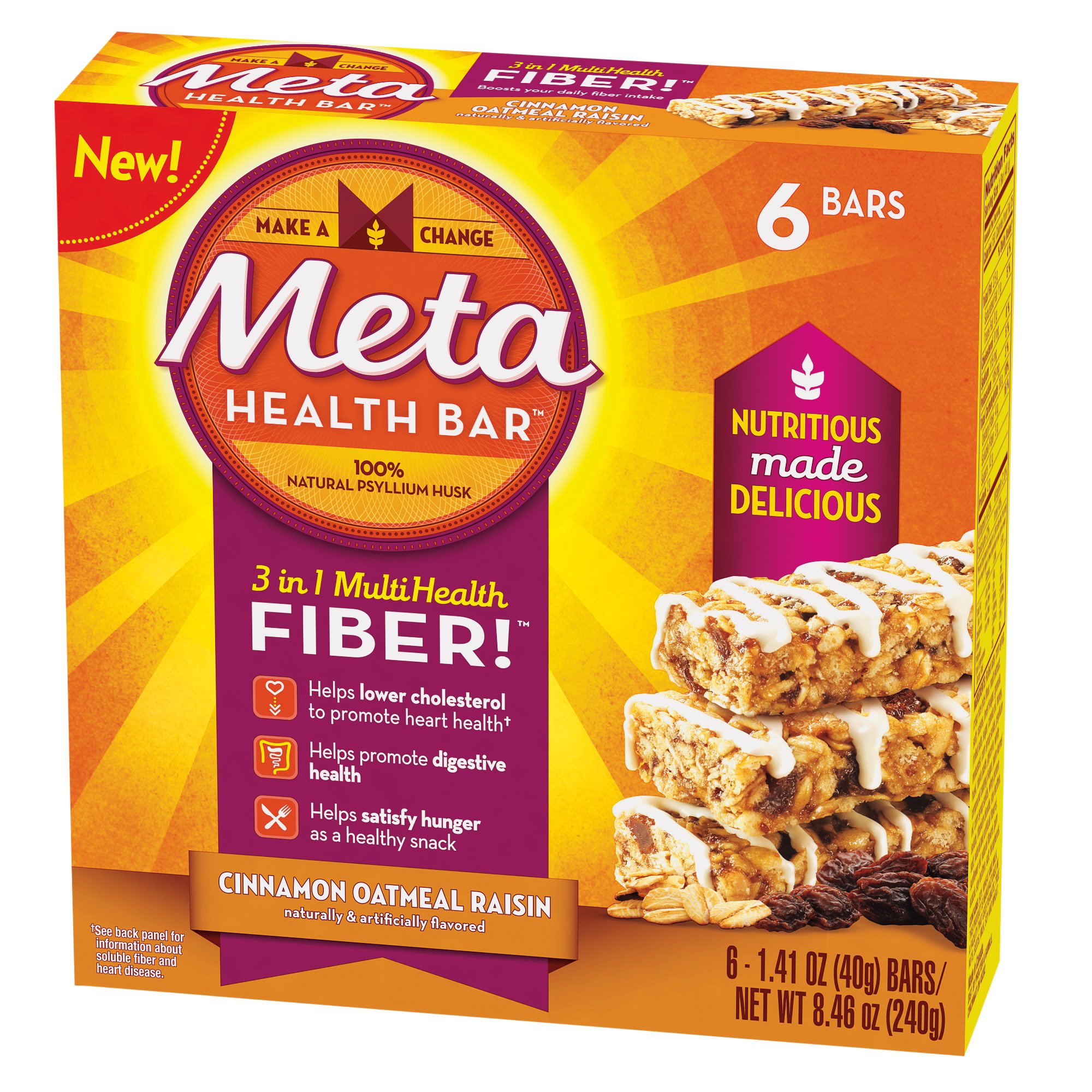 Metamucil Meta Cinnamon Oatmeal Raisin Health Bar Shop Digestion