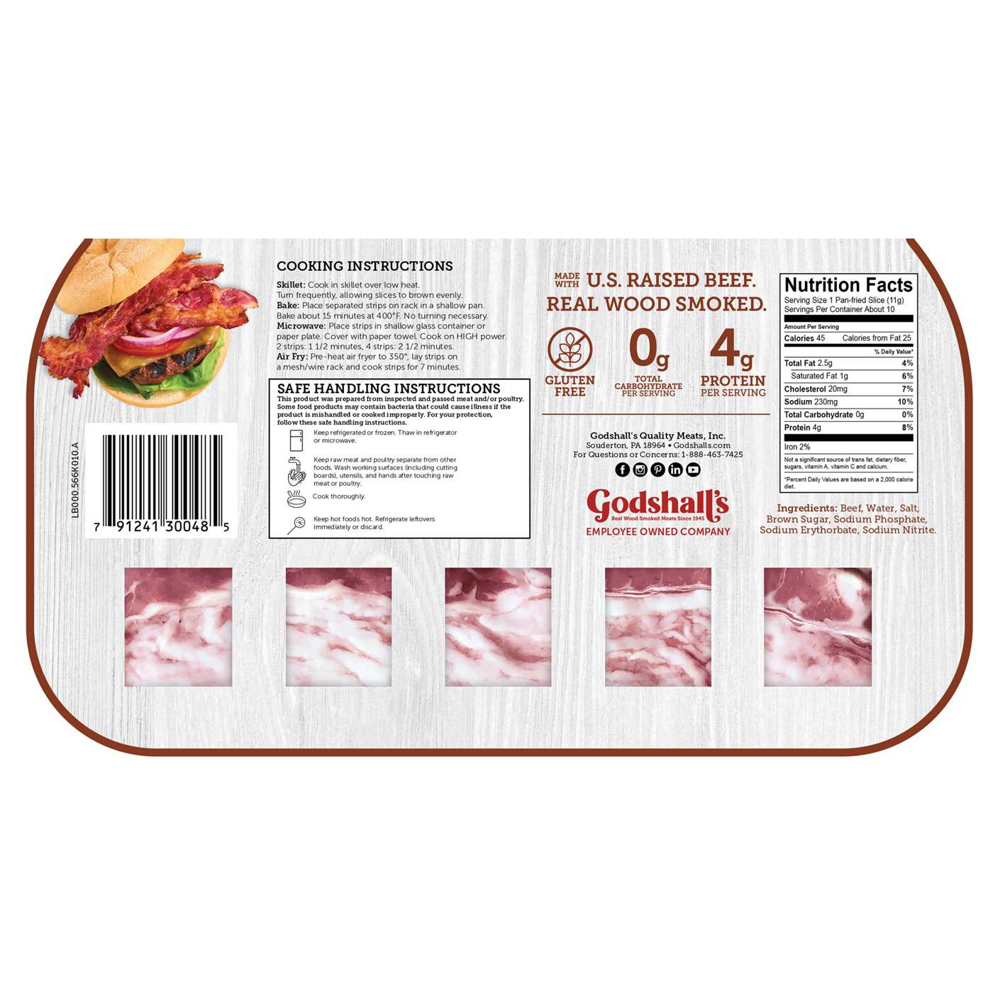 Godshall's Cured Beef Bacon; image 2 of 2