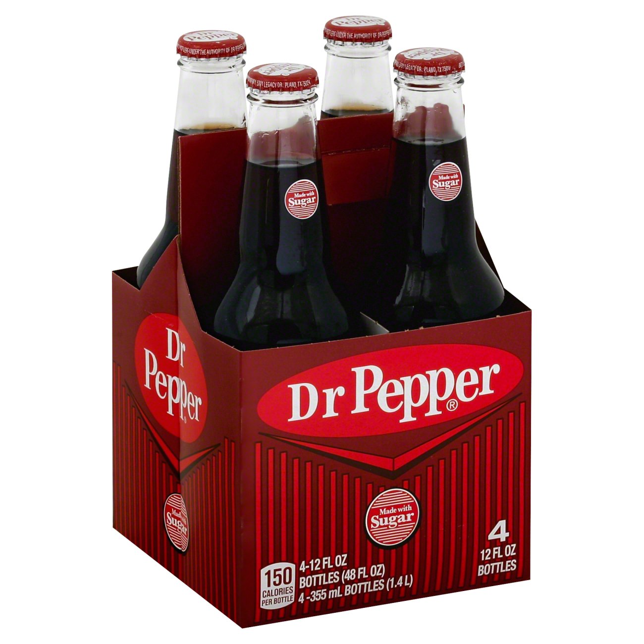  Dr Pepper Real Sugar Soda 12 Oz Glass Bottle (Pack of 6, Total  of 72 Oz) : Grocery & Gourmet Food