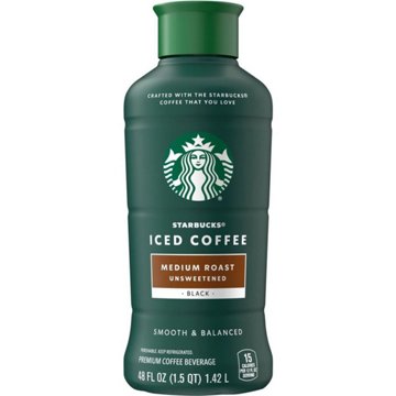 Starbucks Chilled Iced Coffee Beverage - Unsweetened Black Medium Roast
