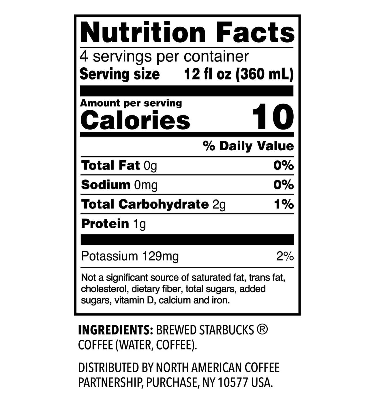 Starbucks Chilled Iced Coffee Beverage - Unsweetened Black Blonde Roast; image 2 of 5