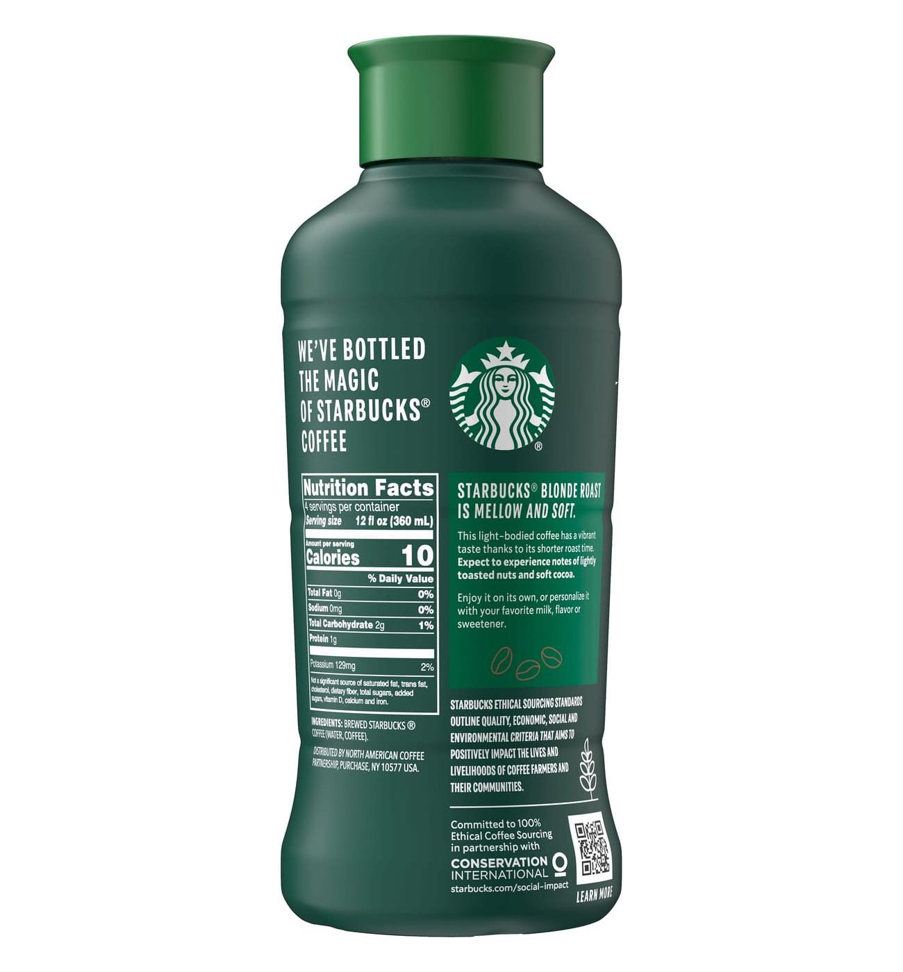 Starbucks Chilled Iced Coffee Beverage - Unsweetened Black Blonde Roast; image 3 of 5