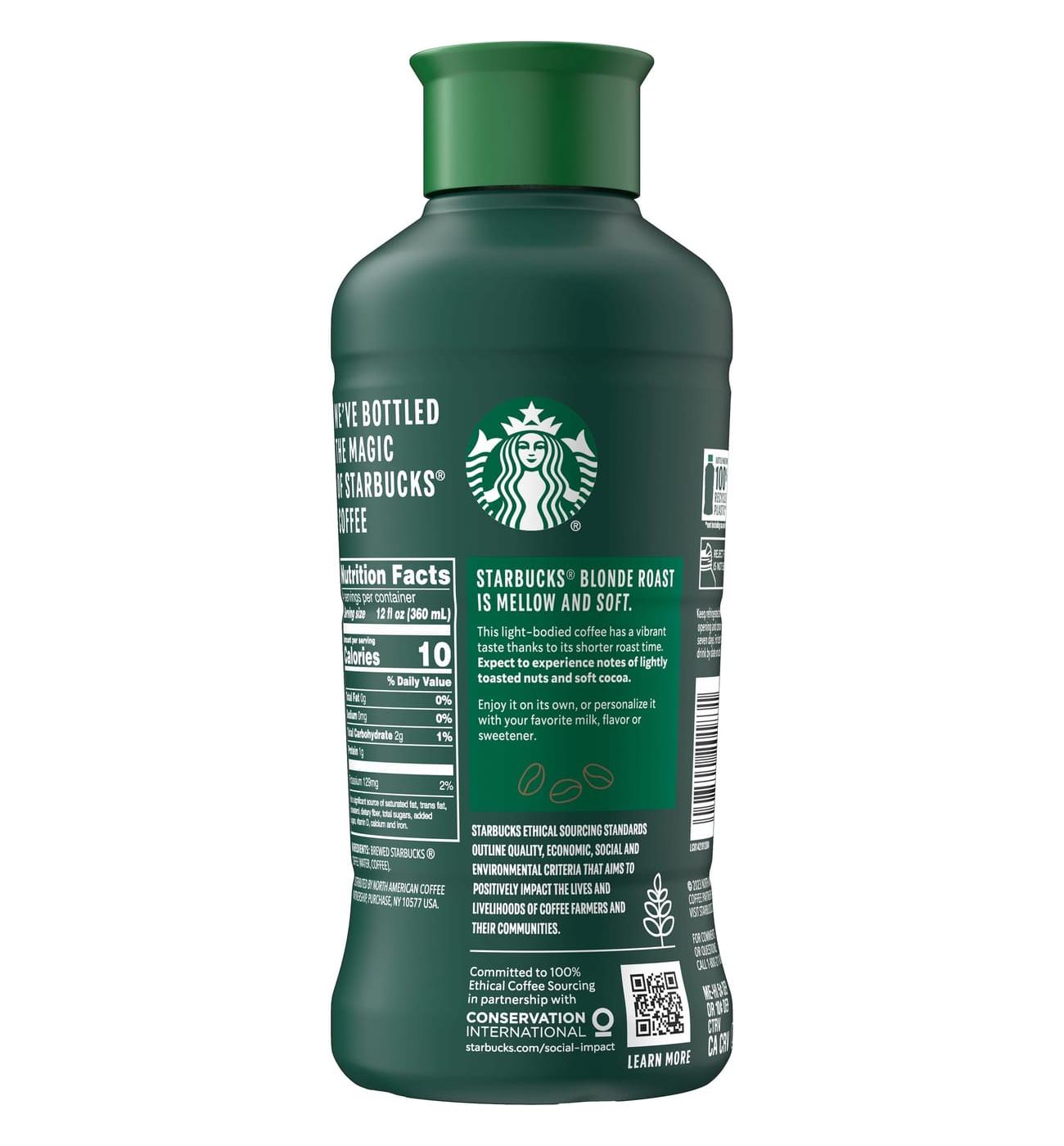 Starbucks Chilled Iced Coffee Beverage - Unsweetened Black Blonde Roast; image 5 of 5