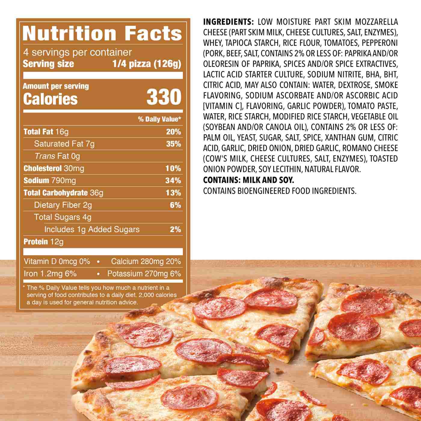 Freschetta Pepperoni Thin Crust Gluten Free Frozen Pizza; image 10 of 10
