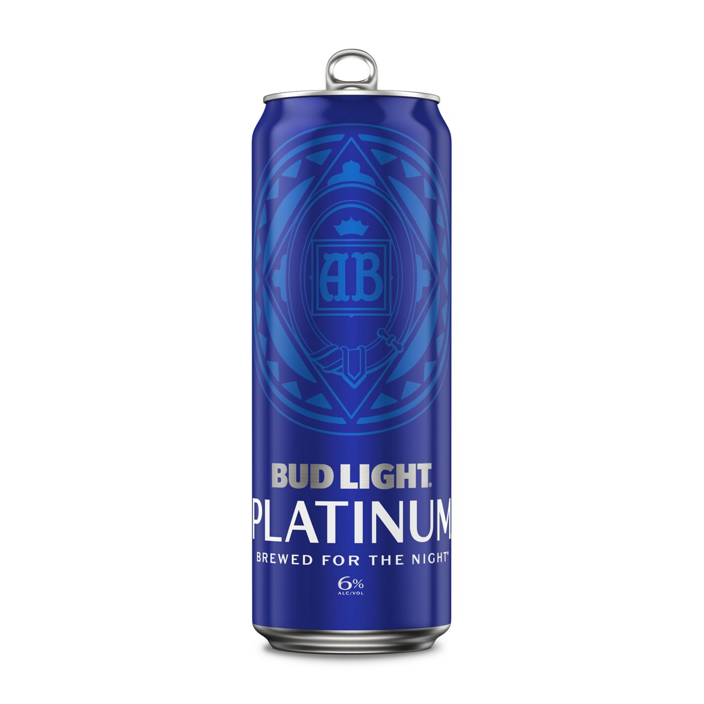 Bud Light Platinum Lager Beer Can; image 1 of 4