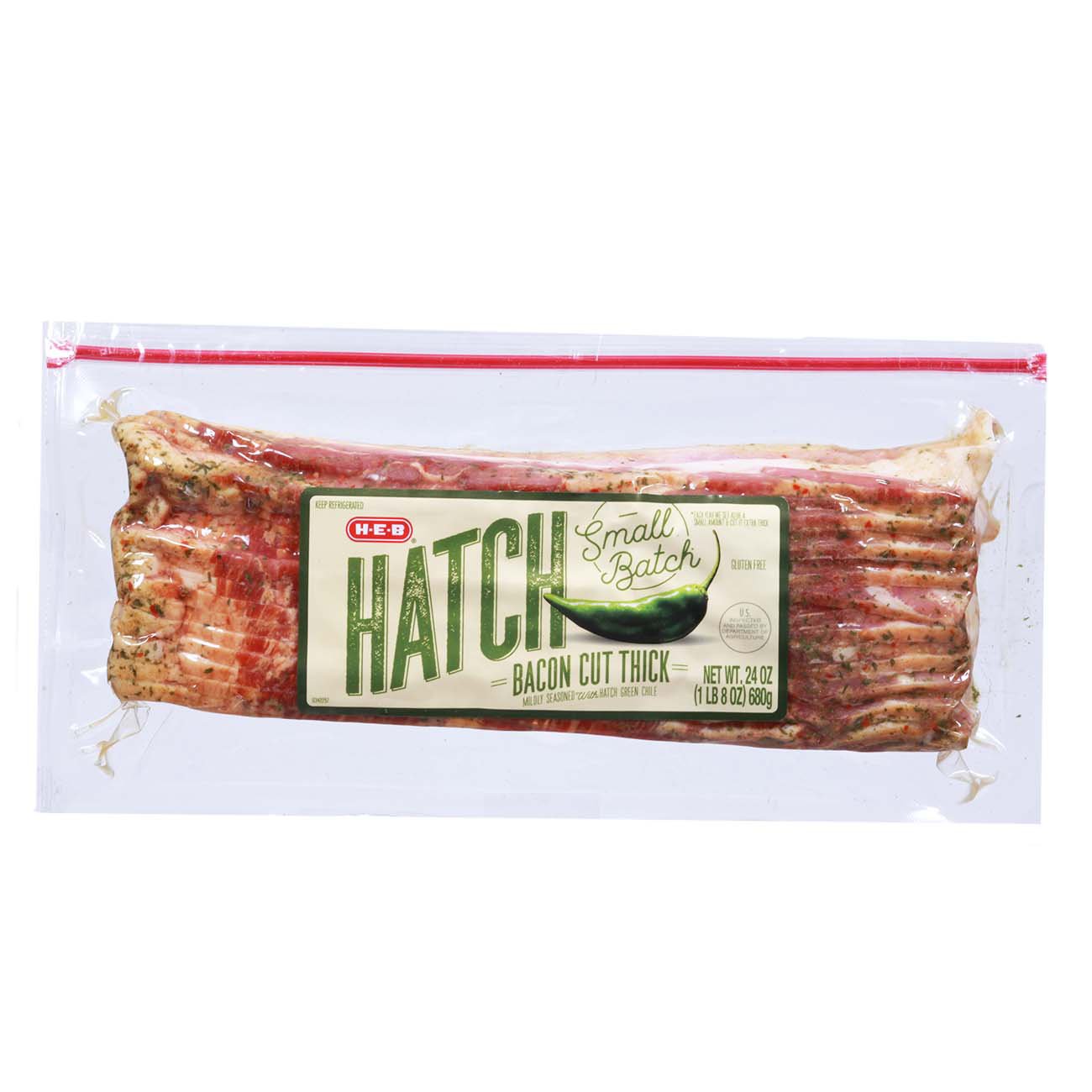 H E B Hatch Chile Thick Cut Bacon Shop Bacon At H E B