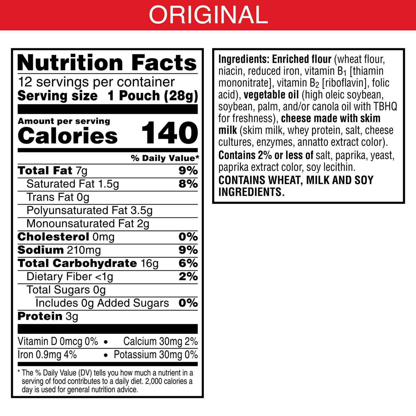 Cheez-It Original Cheese Crackers 1 oz Bags; image 2 of 5