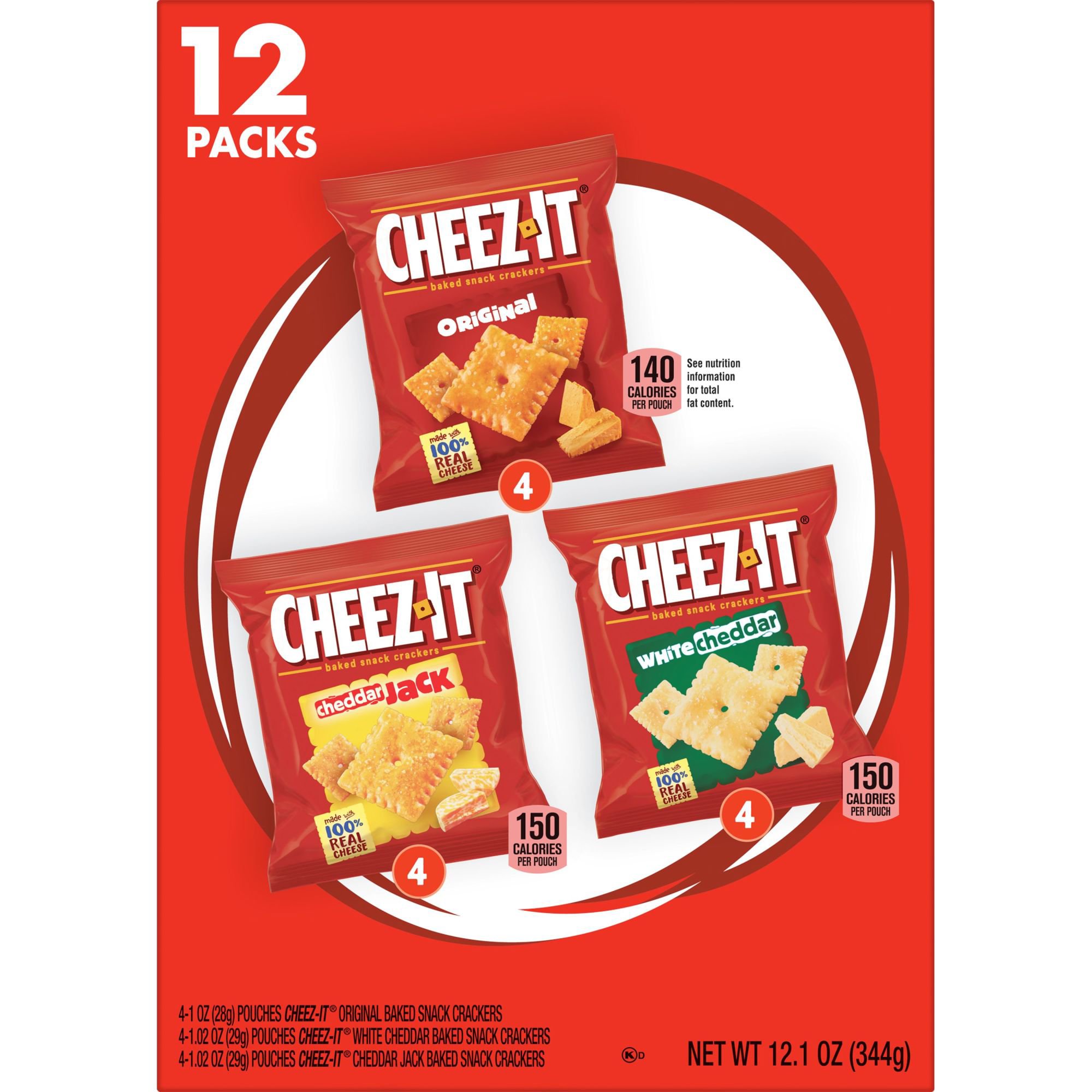Cheez-It Variety Pack Cheese Crackers, 12.1 oz - Shop Crackers & Breadsticks  at H-E-B