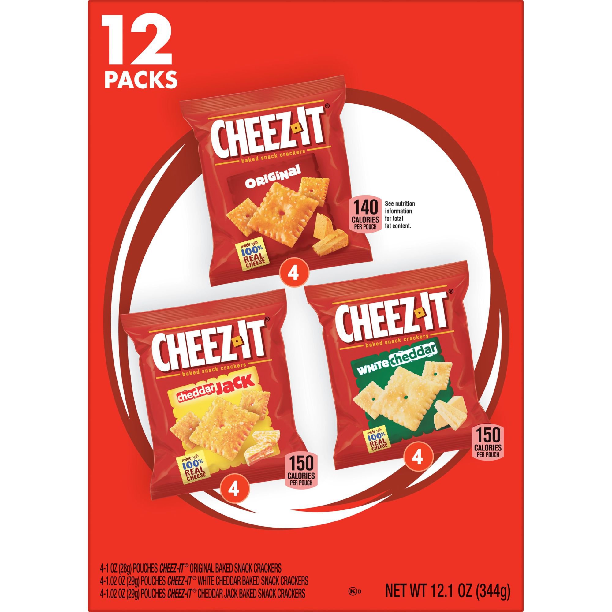 CheezIt Variety Pack Cheese Crackers, 12.1 oz Shop Crackers