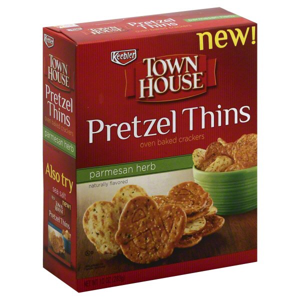 Keebler Town House Pretzel Thins Parmesan Herb Crackers Shop Snacks