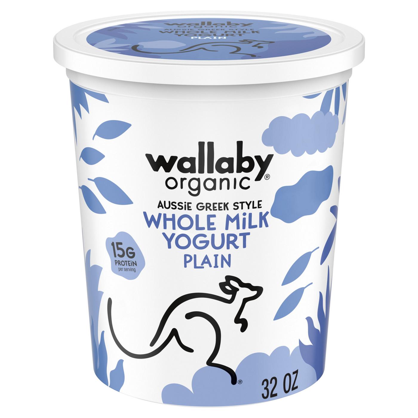 Wallaby Organic Whole Milk Greek Yogurt - Plain; image 1 of 6