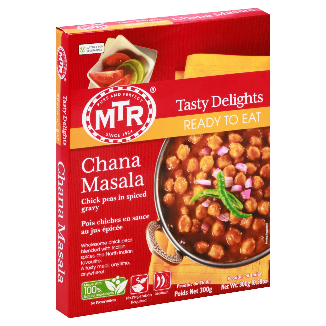 thumbnail image 2 of Masala Mama Tender Tangy Chickpeas - Heat And Eat Indian Food - Prepared Meals Ready To Eat - Non-GMO & Vegan Prepared Foods - Microwave Meals - Ready In 60 Seconds 2 of 14