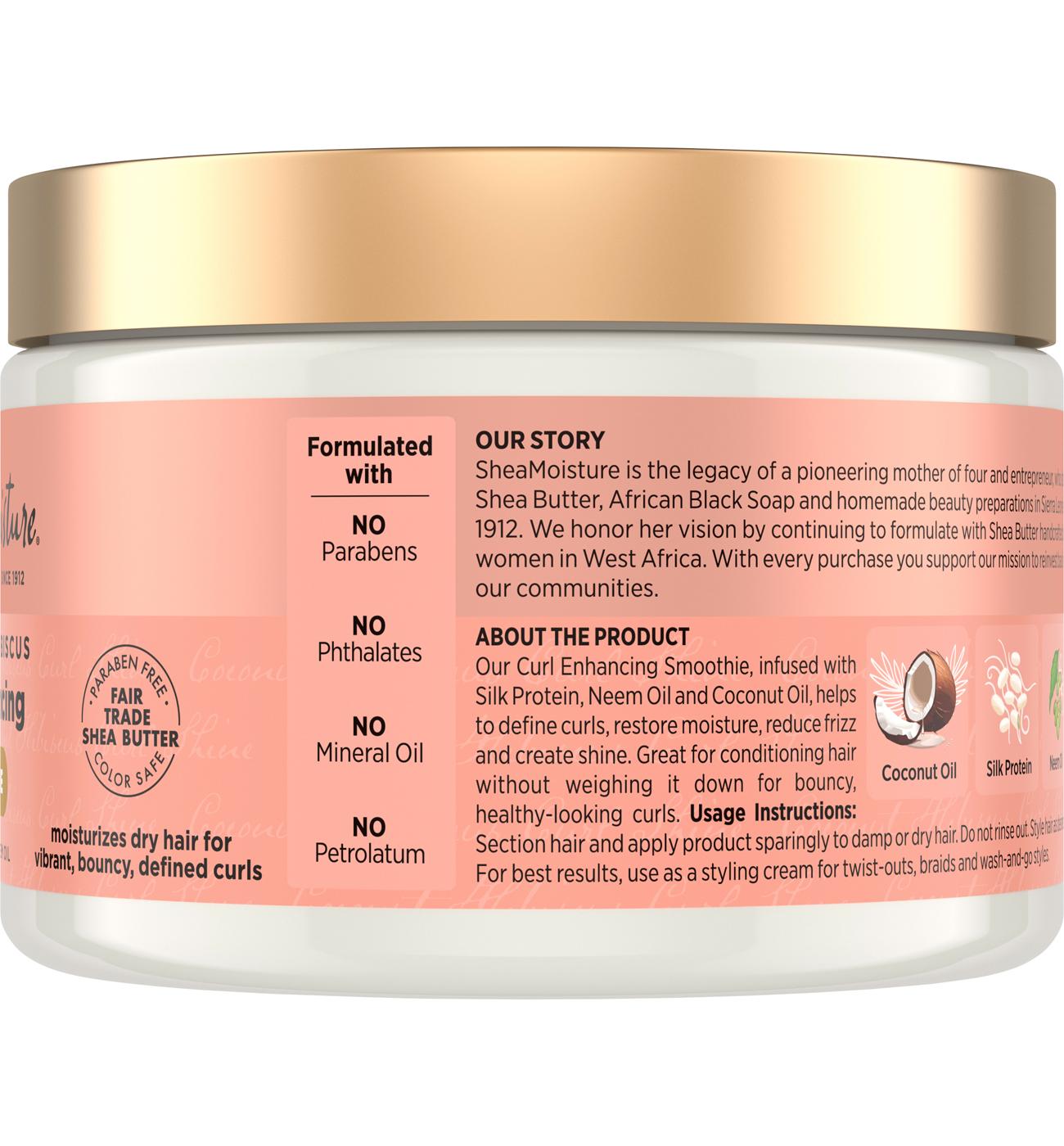 SheaMoisture Smoothie Curl Enhancing Cream - Coconut and Hibiscus; image 2 of 9
