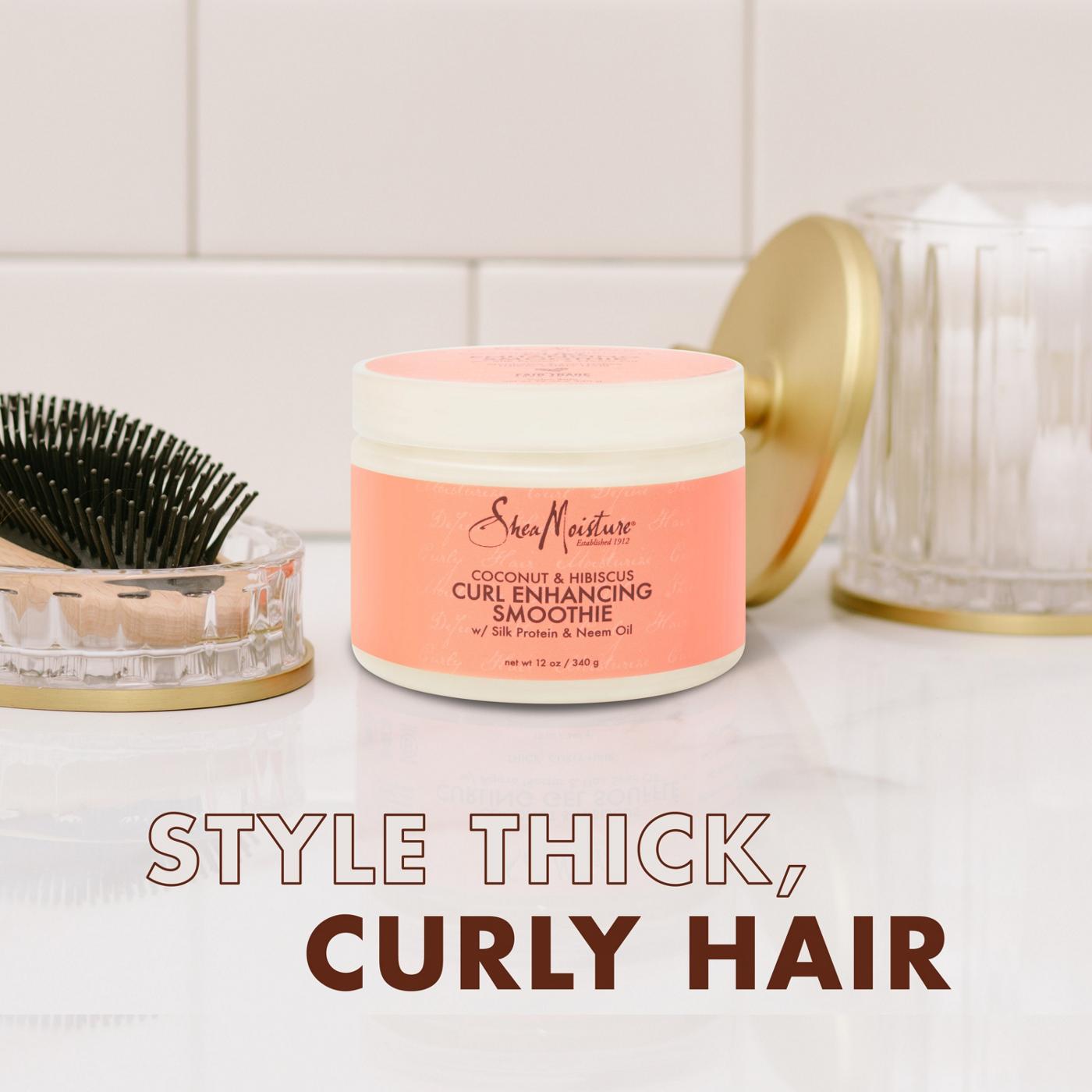 SheaMoisture Smoothie Curl Enhancing Cream - Coconut and Hibiscus; image 4 of 10