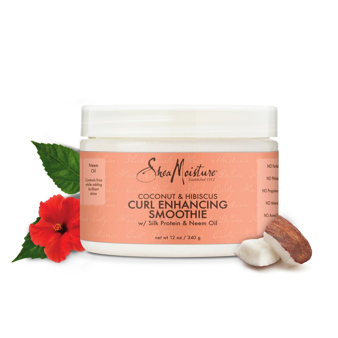 SheaMoisture Smoothie Curl Enhancing Cream - Coconut and Hibiscus; image 8 of 10