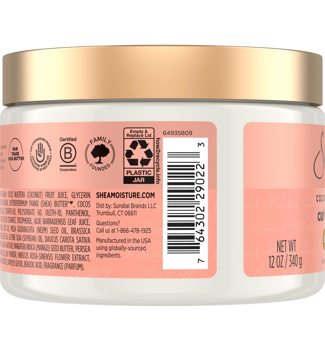 SheaMoisture Smoothie Curl Enhancing Cream - Coconut and Hibiscus; image 9 of 9