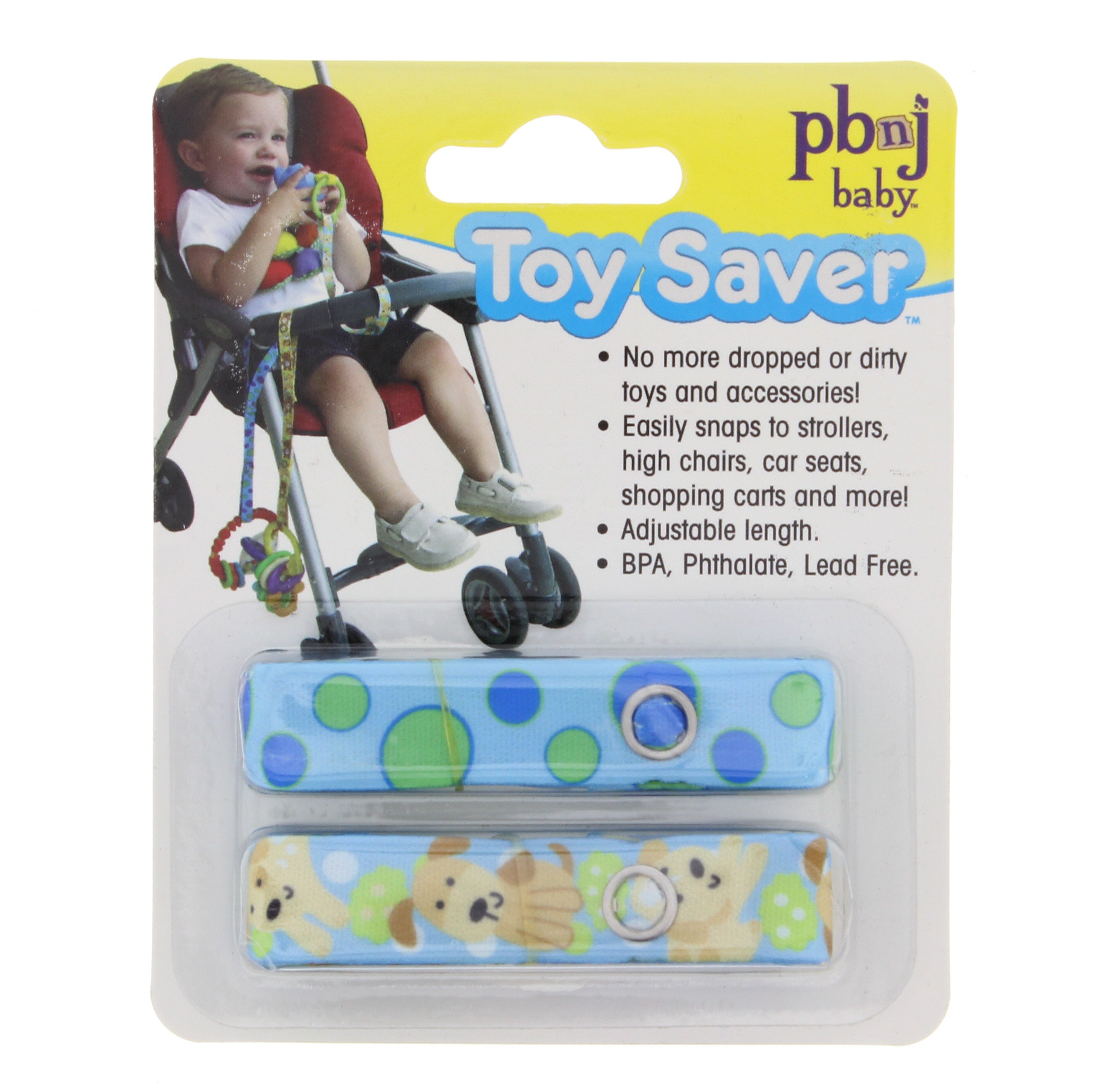 PBnJ baby Toy Saver Strap Holder Leash Secure Accessories ABC/Gray/Green/Orange 4pc 