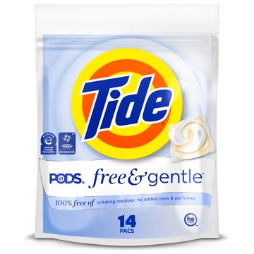 Tide PODS Free & Gentle Laundry Detergent Pacs - Unscented