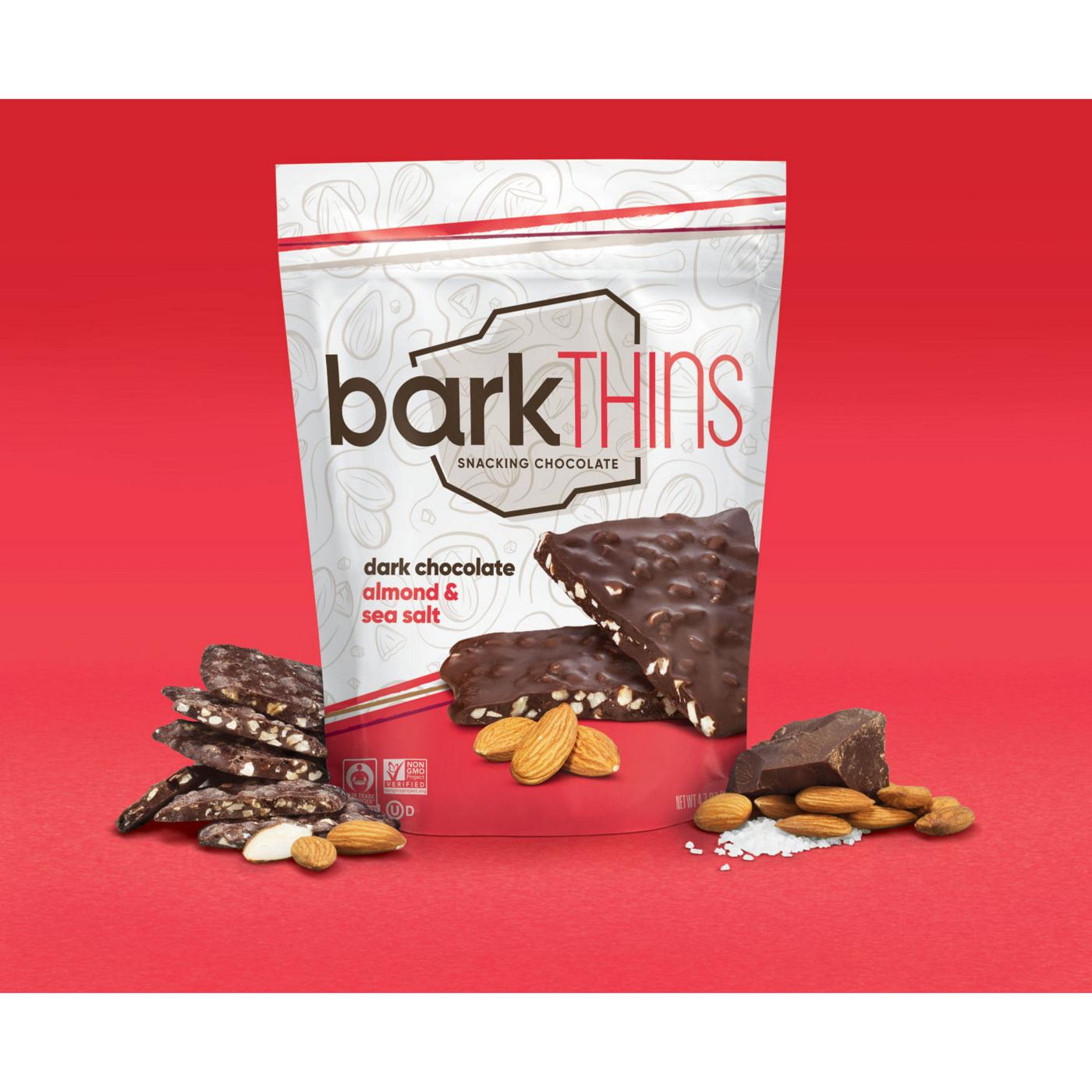 Barkthins Dark Chocolate Almond & Sea Salt Snacking Chocolate Bag; image 3 of 7